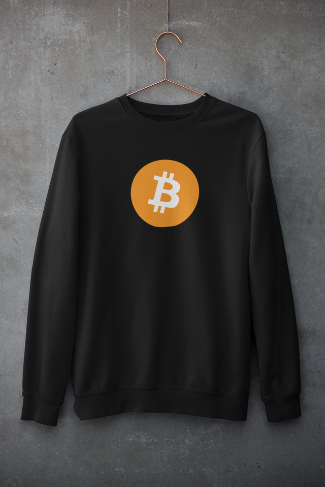 Bitcoin Logo Crewneck Genser